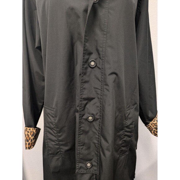 Vintage TravelSmith Reversible Cheetah Leopard Print Rain Jacket sz L Outdoor - Picture 9 of 12